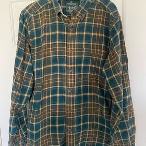 Mens Woolrich Flannel Shirt Size Large EUC